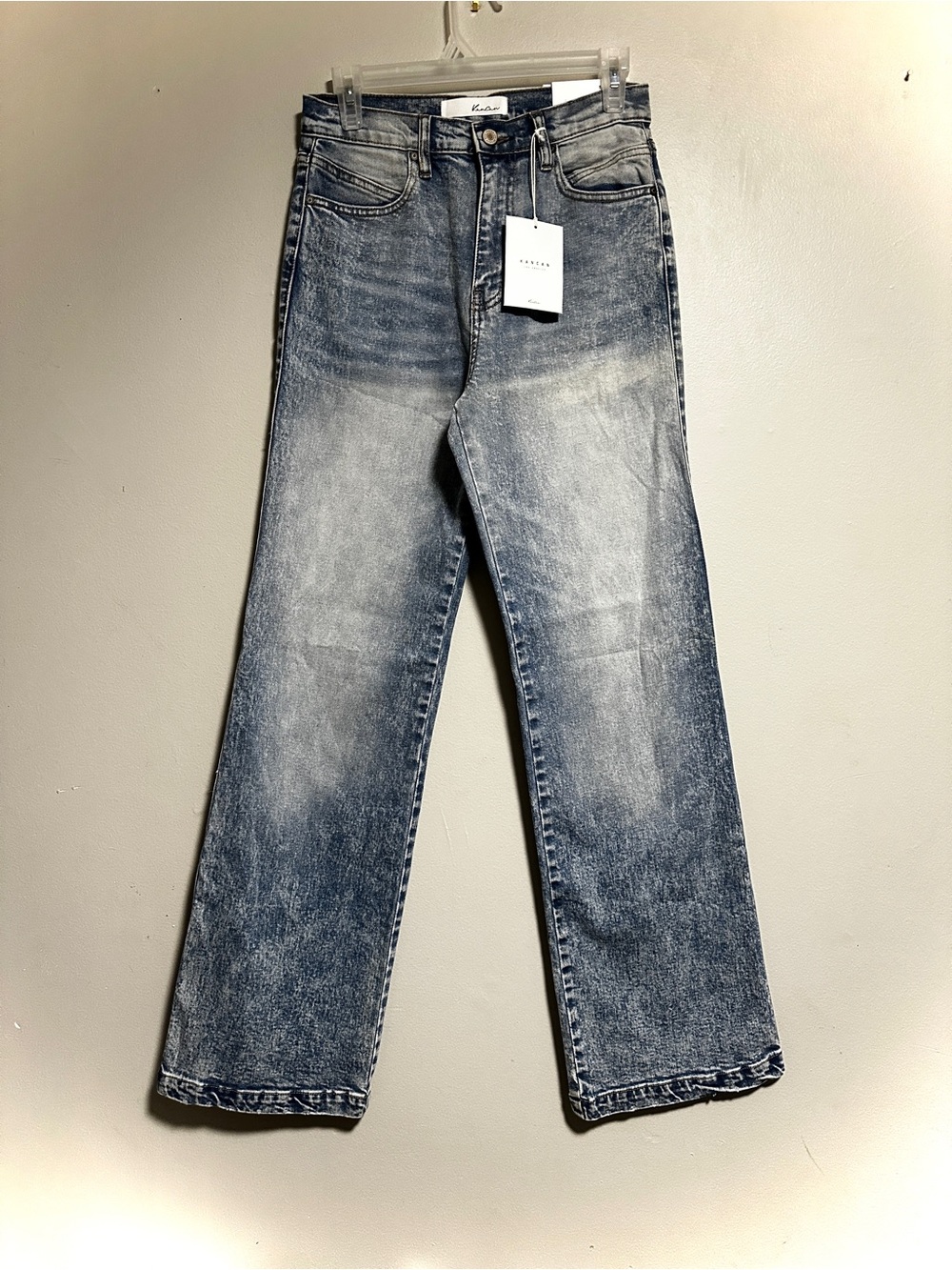 Kancan Los Angeles Acid Wash high-rise straight-leg jeans